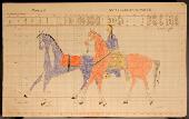 Taking a Horse for a Gift 11.25" x 18" Old Ledger Paper artist Peter Bowles